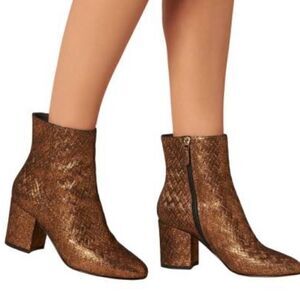 L.K.Bennett London warm gold Lea jourdan ankle boots size 5,5, E U 36